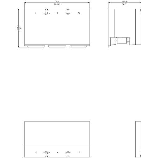 circular conduc terminal TA44 4 x 40600 kcmil for 4 cables 3 units acces