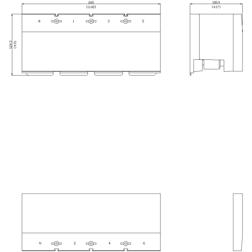 circular conduc terminal TA42 3 x 500 kcmil750 kcmil with aux conductor v