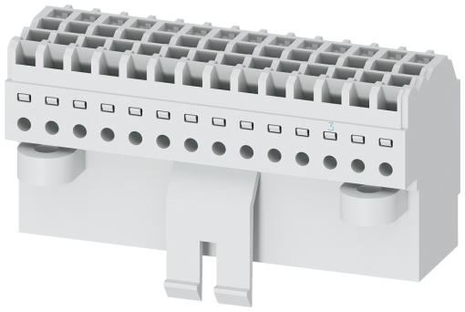 Manual connector for secondary disconnect terminal AUX with pushin technology