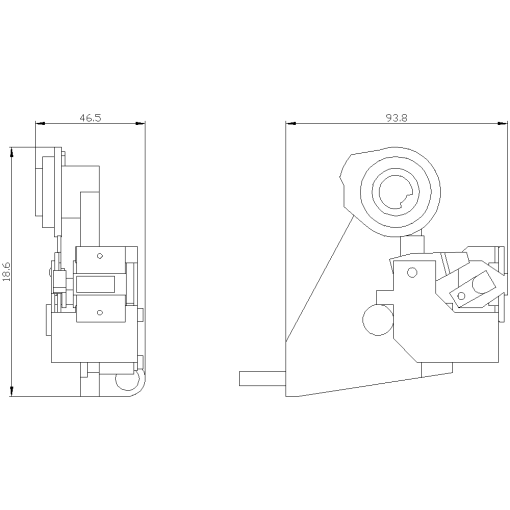 Mechanical operating cycles counter for circuit breakers with manual operatin