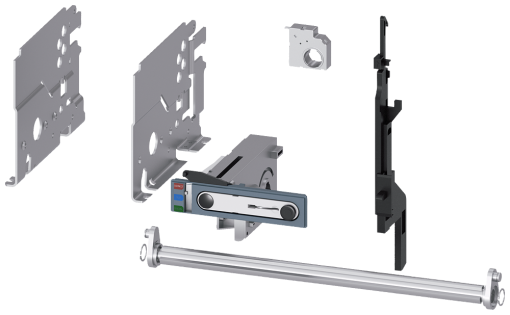 Conversion kit for converting fixedmounted circuit breakers into withdrawabl