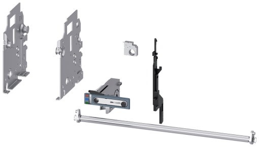 Conversion kit for converting fixedmounted circuit breakers into withdrawabl