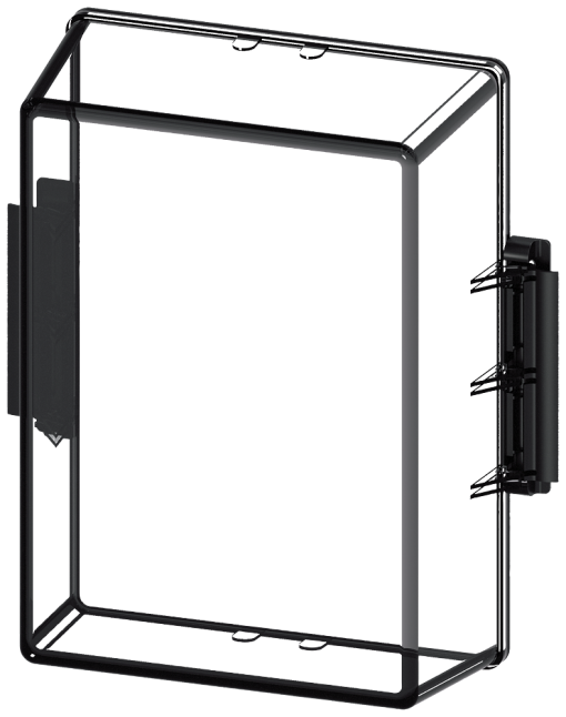 Protective cover IP55 cannot be used in combination with door sealing frame