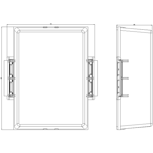 Protective cover IP55 cannot be used in combination with door sealing frame