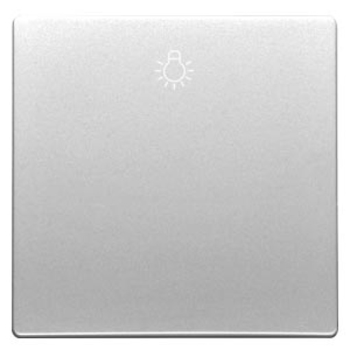 DELTA style rocker with light symbol platinum metallic