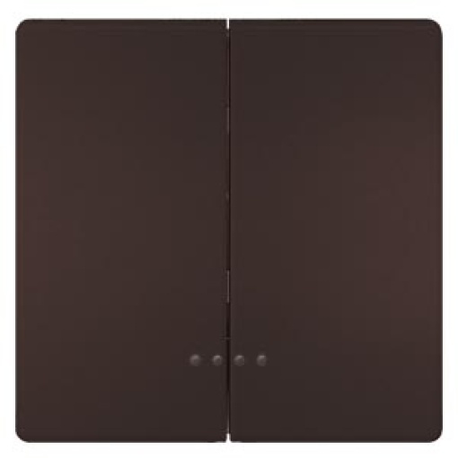 DELTA style rocker double with window for two-circuit switch, chocolate