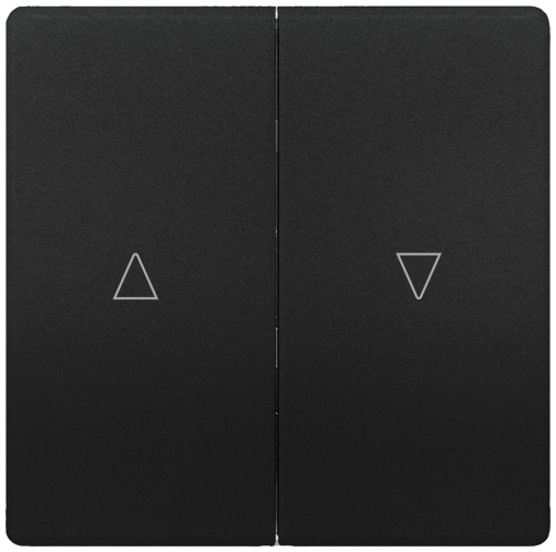 DELTA style rocker double with shutterblind UpDown symbols anthracite