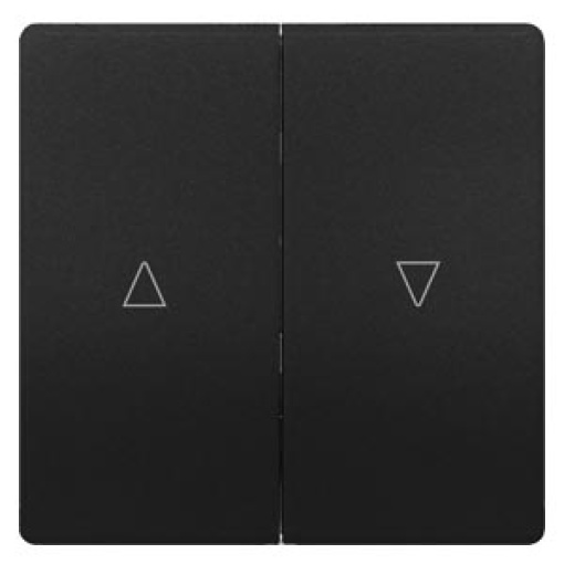 DELTA style rocker double with shutterblind UpDown symbols anthracite