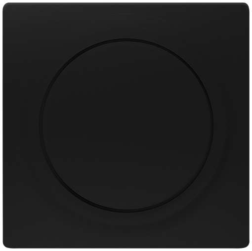 DELTA isystem Soft black Cover plate for dimmer with rotary knob 55x 55 mm