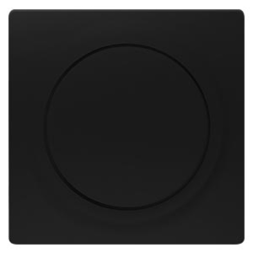 DELTA isystem Soft black Cover plate for dimmer with rotary knob 55x 55 mm