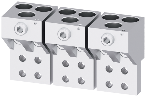 Circular conductor terminal for 3 cables 3 units accessory for plugin unit