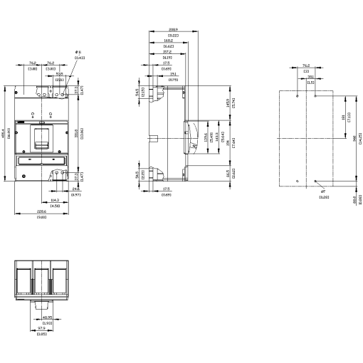circuit breaker 3VA5 UL frame 1200 breaking capacity class  H 65kA  480 V 3