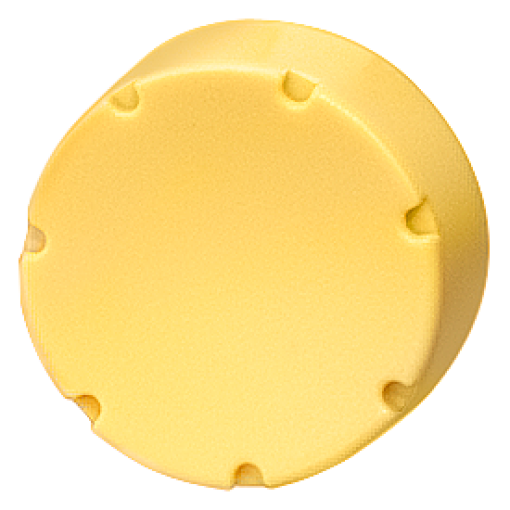 Button yellow raised for pushbutton