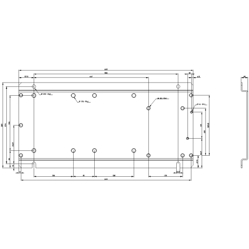 base plate for mounting combination of three contactors 2x 3TF68 1x 3RT17