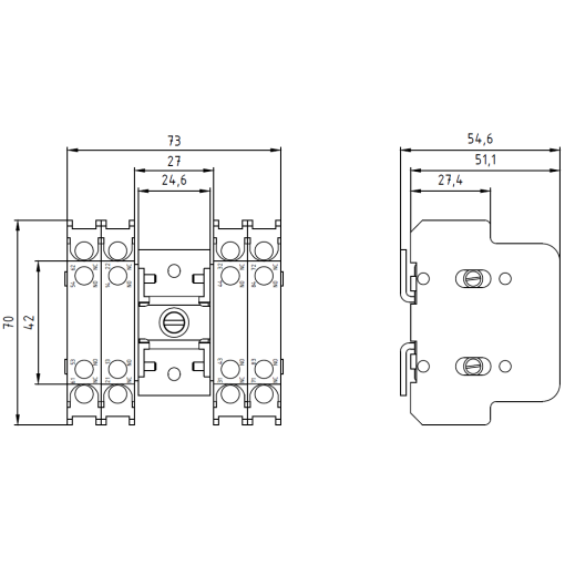 Auxiliary switch 4 NO4 NC