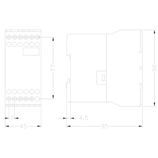 Bus termination module for L2RS 485 and PROFIBUSRS 485 for bus connection b