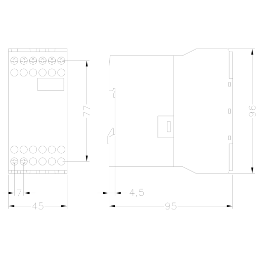 Bus termination module for L2RS 485 and PROFIBUSRS 485 for bus connection b
