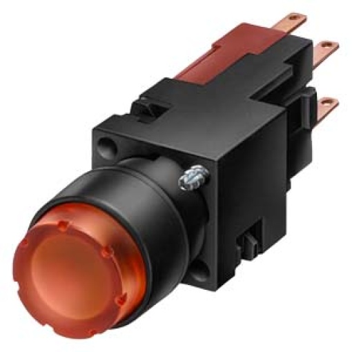 Pushbutton 16 mm round plastic black