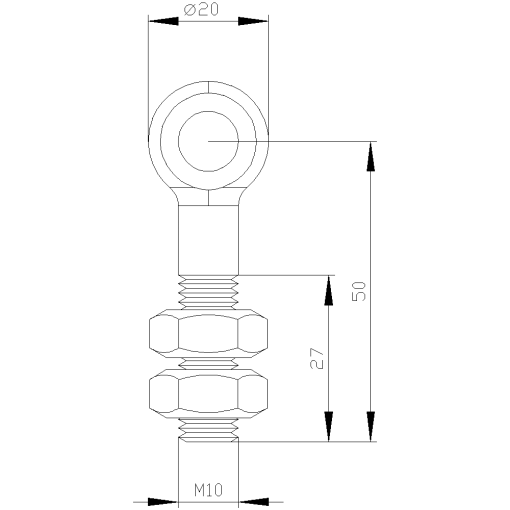 Eyebolt M10 incl nut