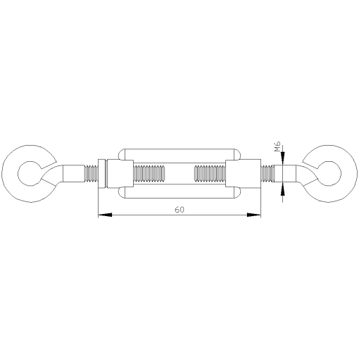 Turnbuckle M6x60