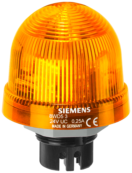 Integrated signal lamp continuous light 12230 V UC yellow