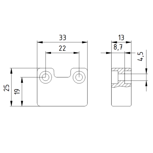 Solenoid rectangular small