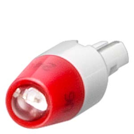 Wedge base LED lamp 24 V ACDC superbright W2x46d green