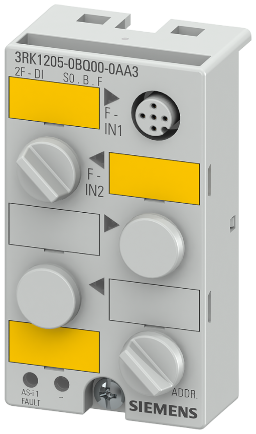 ASIsafe module K45F two safe inputs 2 FDI mounting pl 3RK19012EA00
