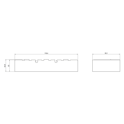 Terminal cover for busbar connections between contactor and overload relay S6