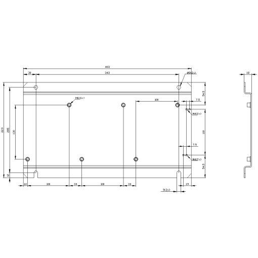 Base plate for YD starter S6S6S6