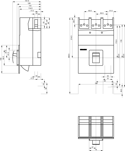 circuit breaker VL800L wo Electronic Trip Unit very high breaking capacity I