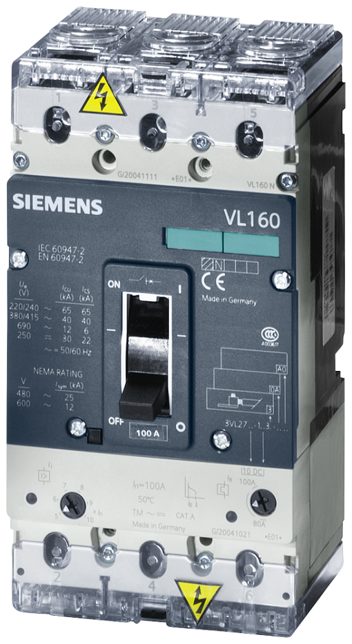 circuit breaker VL1600H wo Electronic Trip Unit high breaking capacity Icu7
