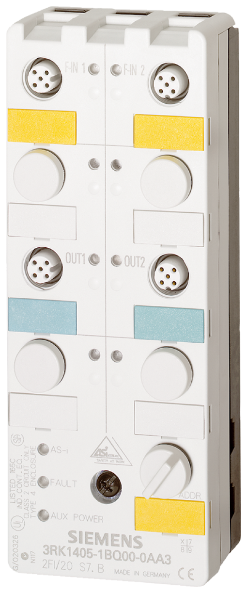 ASIsafe module K60F two safe inputs 2 FDI and two standard outputs 2 DQ