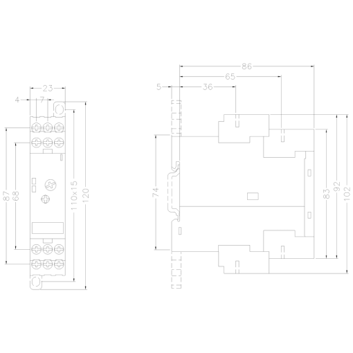 Temperature monitoring relay Pt100 W225 mm 50  50 C