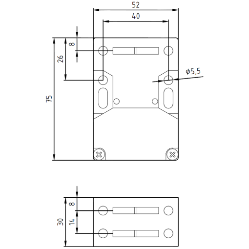 Safety position switch moldedplasticencapsulated short encl