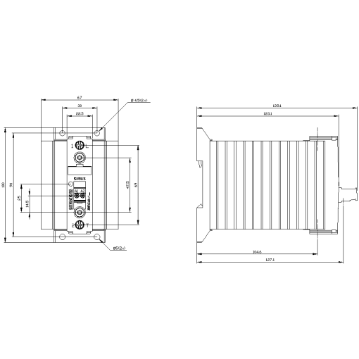 Solidstate contactor 3RF2 1ph AC51 40 A 24230 V110230 V AC