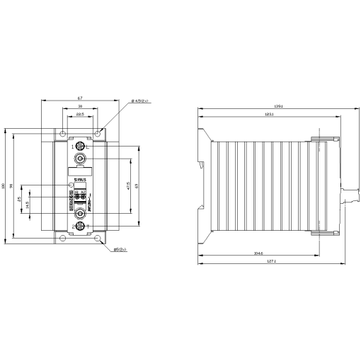 Solidstate contactor 3RF2 1ph AC51 50 AAC 15 25 A 48600 V24 V DC