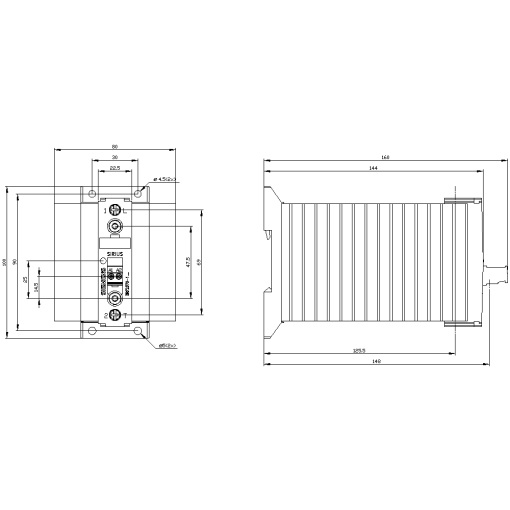 Solidstate contactor 3RF2 1ph AC51 70 AAC 15 275 A 48460 V24 V DC