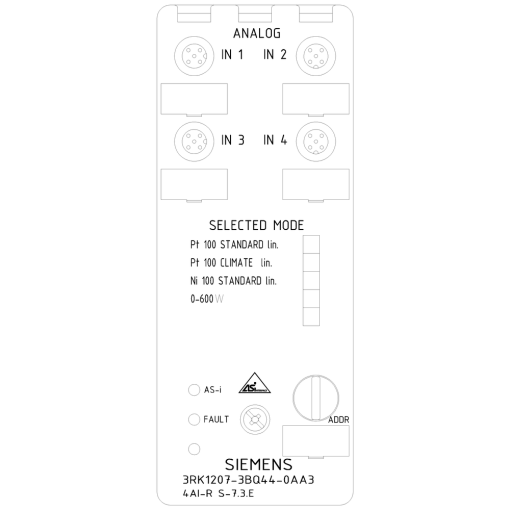 ASi compact module IP67 analog 4 AI 4x inputs M12 Pt100 LIN unit