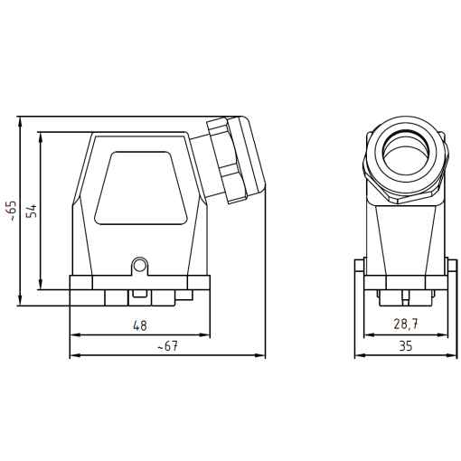 ECOFAST connector set for subsegment cable