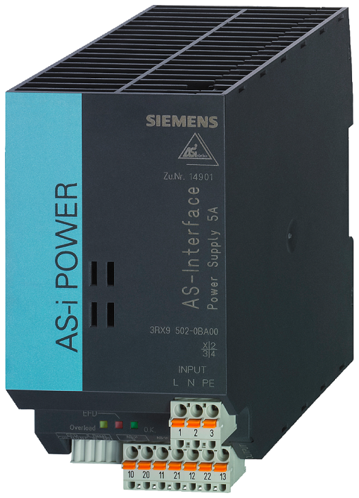 ASi power supply unit IP20 out ASi 30 V DC 5 A in 120 V230 V AC with g