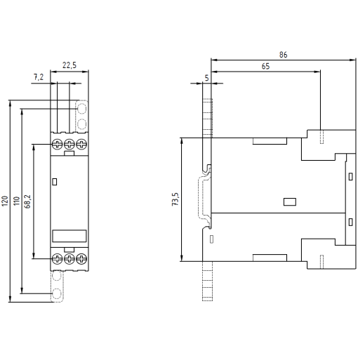Monitoring relay analog phase failure and sequence 3x 160690 V AC 50 to