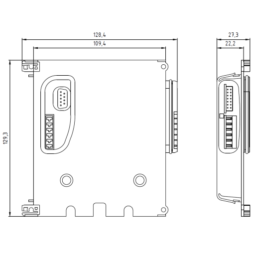 Backplane bus module 110 mm for ET 200pro motor starter components