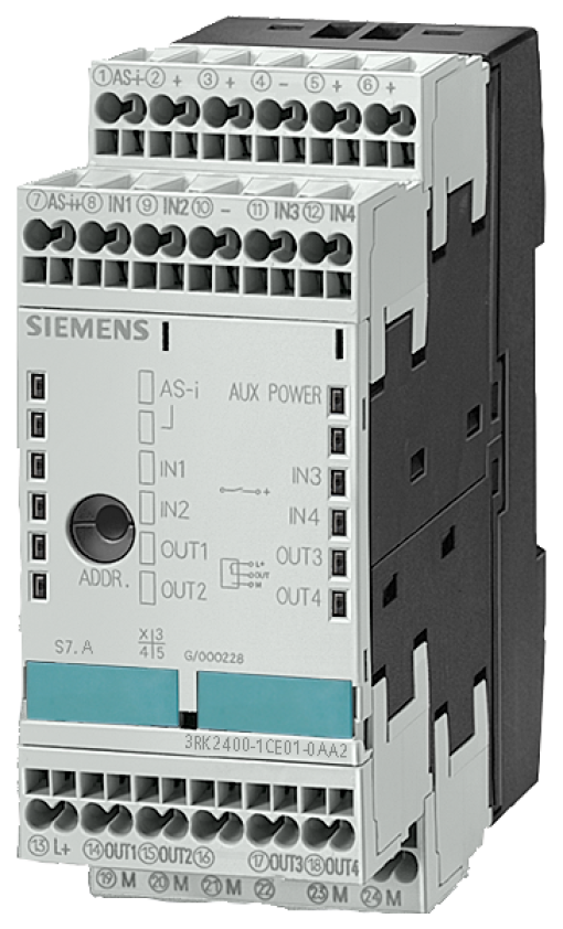 ASi SlimLine module S45 IP20 AB slave SPEC 30 digital 4DI4DQ 4xinp