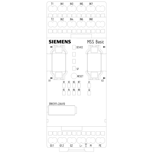 SIRIUS central unit 3RK3 basic for Modular Safety System 3RK3 48 FDI