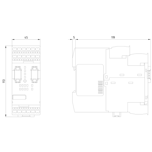 SIRIUS central unit 3RK3 basic for Modular Safety System 3RK3 48 FDI