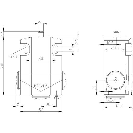 BASIC SWITCH FOR POSITION SWITCH 3SE51 ATEX METAL ENCLOSURE 56MM WIDE DEVICE