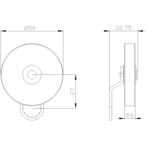 Twist lever for position switch 3SE51 metal lever 27 mm level 9 mm