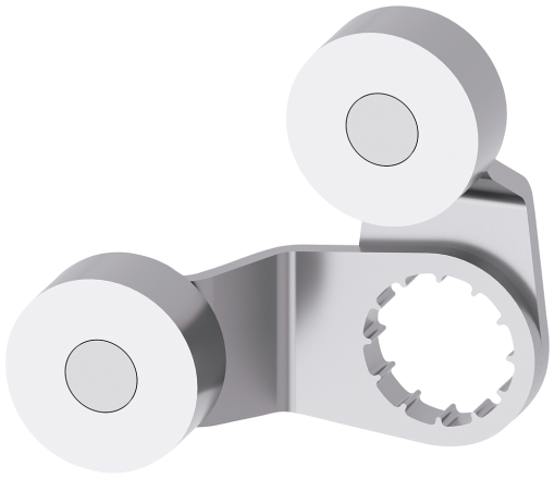 Fork lever for position switch 3SE51 2x stainless steel lever