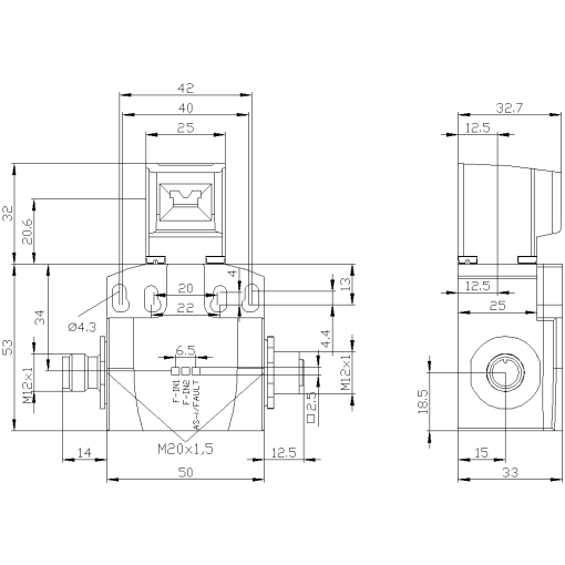 Safety position switch with separate actuator 5 directions plastic